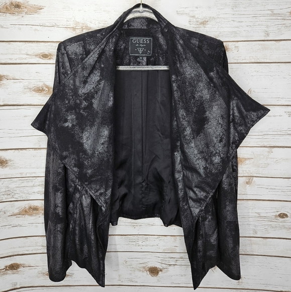 Guess Open Front Blazer Wide Lapel Size Medium - Picture 4 of 6